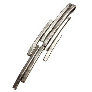 RARE Vintage Large Verticle Silver Struts Sterling Silver Pendant 3.25" x.75”